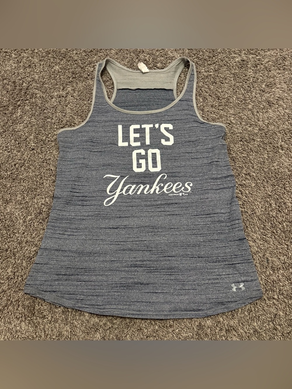 Under Armour Women's Navy Heather 'Let's Go Yankees' Tank Top